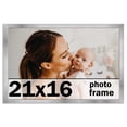thumbnail image 1 of 21x16 Silver Stainless Steel Wood Picture Frame - With Acrylic Front and Foam Board Backing, 1 of 8