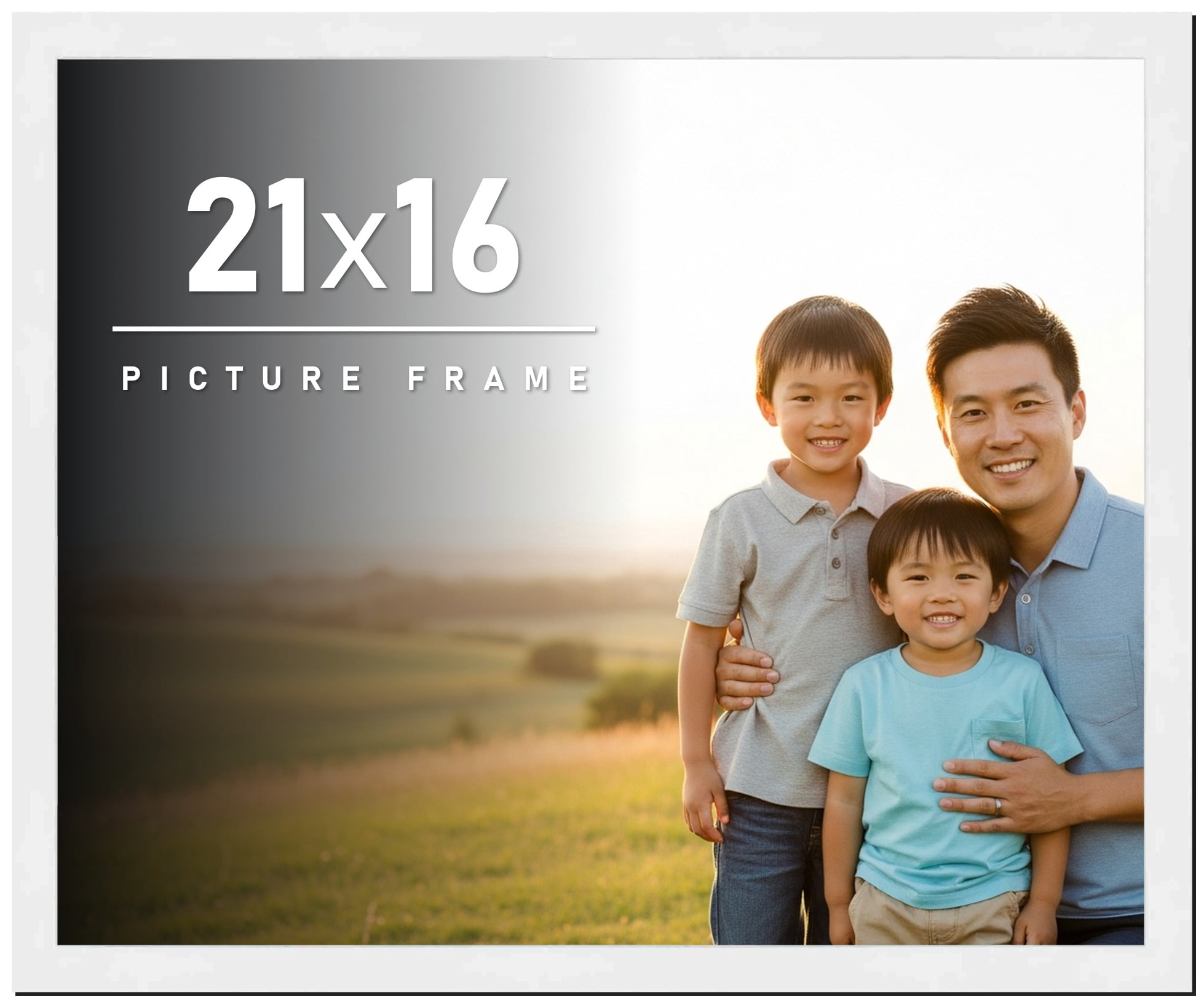 フォトフレーム 21x16 Frame White Solid Wood Picture Frame Includes UV Acrylic