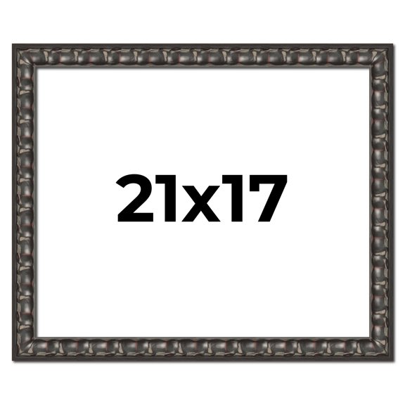 21x17 Frame Black-Brown Medieval Solid Wood Picture Frame | 1.5 Inch Moulding Width | Gotham