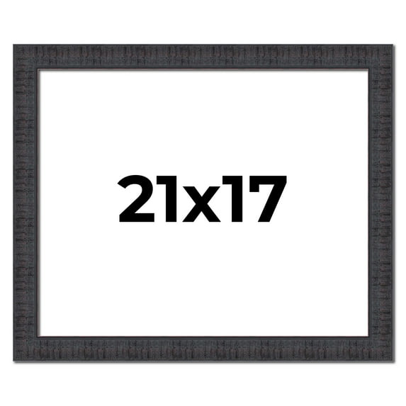 21x17 Frame Brown Rustic Solid Wood Picture Frame 1.5 Inches Wide | Interior Frame Depth 0.5 Inches