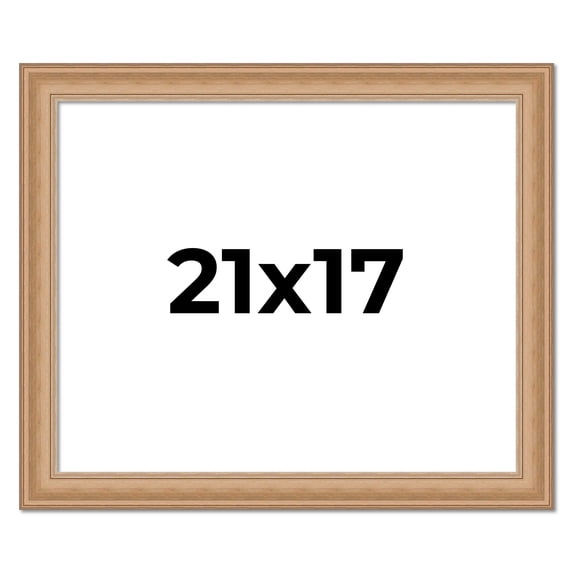 21x17 Frame Charleston Honey Brown Solid Wood Picture Frame Width 1.75 Inches | Interior Depth 0.5
