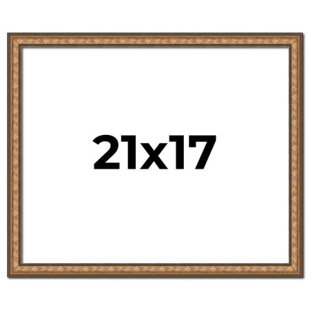 21x17 Frame Gold Real Wood Picture Frame Width 1.25 inches | Interior Frame Depth 0.5 inches |