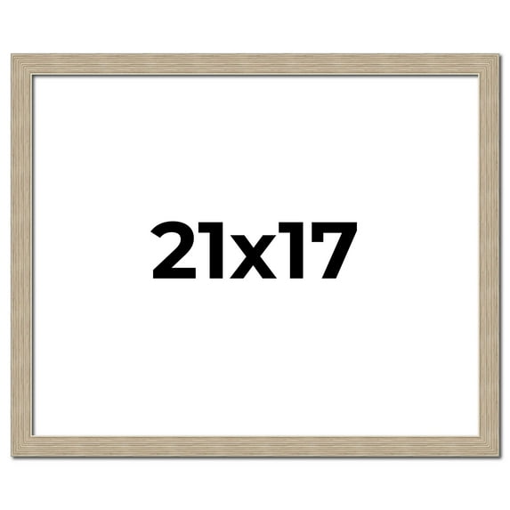 21x17 Frame Grey Solid Wood Picture Frame Width 1 Inches | Interior Frame Depth 0.5 Inches |