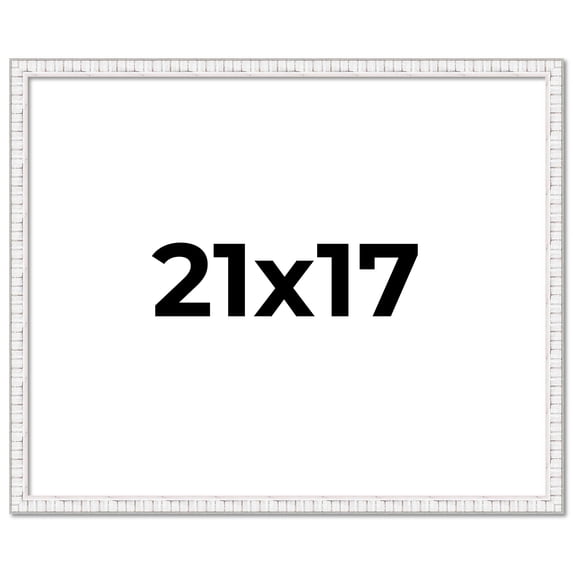 21x17 Frame White Real Wood Picture Frame Width 0.75 inches | Interior Frame Depth 0.5 inches |