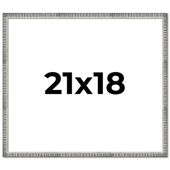 21x18 Frame Silver Picture Frame - Complete Modern Photo Frame Includes UV Acrylic Shatter Guard