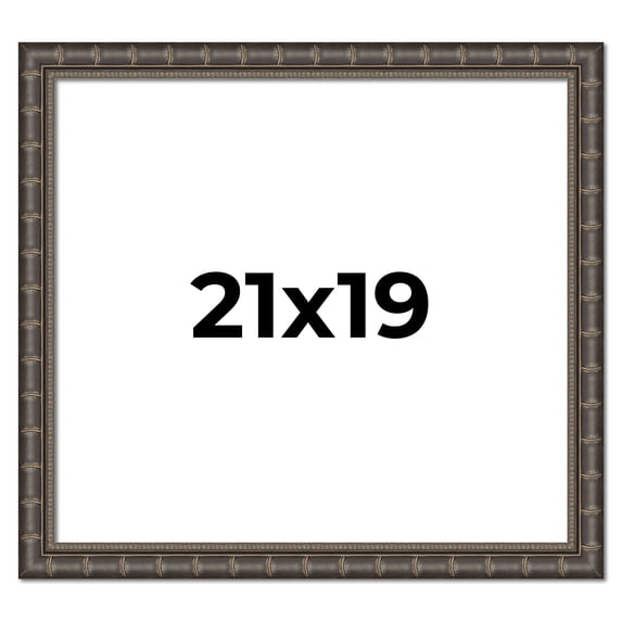 21x19 Frame Black Bamboo Solid Wood Picture Frame Width 1.5 Inches | Interior Frame Depth 0.5