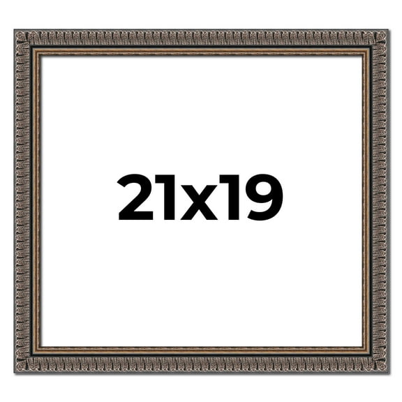 21x19 Frame Black Feather Payton Ornate Solid Wood Picture Frame Width 1.75 Inches | Interior Depth