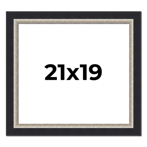 21x19 Frame Black Real Wood Picture Frame Width 2.25 Inches | Interior Frame Depth 0.5 Inches |