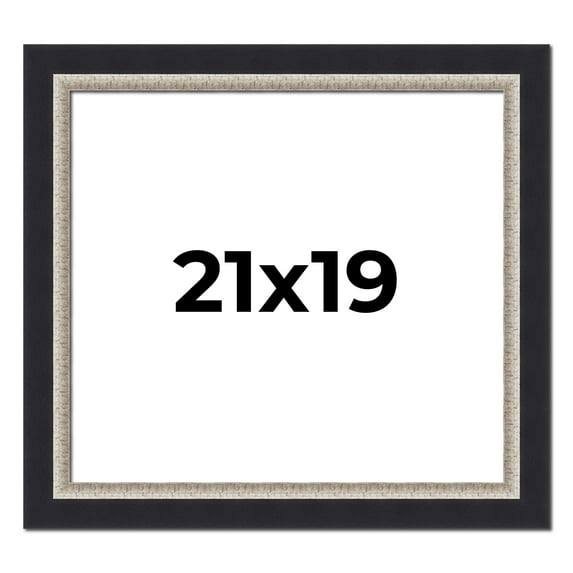 21x19 Frame Black Real Wood Picture Frame Width 2.25 Inches | Interior Frame Depth 0.5 Inches |
