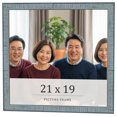 thumbnail image 1 of 21x19 Frame Blue Scuffed Farm Board Solid Wood Picture Frame Width 0.75 Inches | Interior Depth 0.5, 1 of 8