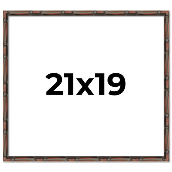 21x19 Frame Brown Bamboo with Dark Coffee/Walnut Finish | Solid Wood Picture Frame Width 0.75
