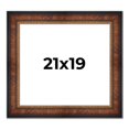 thumbnail image 1 of 21x19 Frame Brown Walnut Gold Ornate Trim Solid Wood Plein Air Picture Frame | 3 Inch Moulding, 1 of 8
