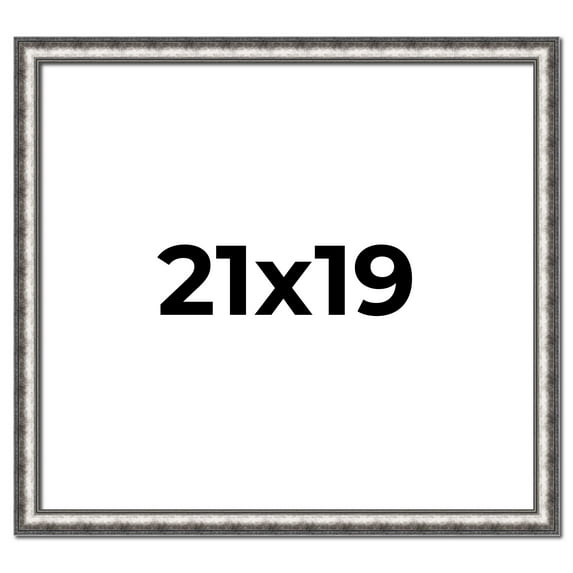 21x19 Frame Silver Real Wood Picture Frame Width 1.125 Inches | Interior Frame Depth 0.5 Inches |