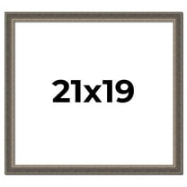 21x19 Frame Silver Real Wood Picture Frame Width 1.25 Inches | Interior Frame Depth 0.5 Inches |