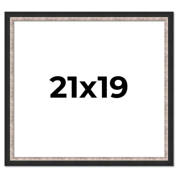 21x19 Frame Silver Real Wood Picture Frame Width 1.25 Inches | Interior Frame Depth 0.75 Inches |