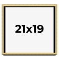 thumbnail image 1 of 21x19 Shadow Box Frame Gold | 1.375 Inches Deep Real Wood Contemporary Shadowbox Display Frame | UV, 1 of 7
