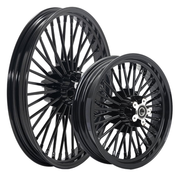 21x2.15 16x3.5 Fat Spoke Wheels for Harley Night Train FXSTB 1999-2009 Heritage Softail Classic FLSTC 1988-2017 Fat Boy FLSTF 1990-2017 Softail Springer FXSTS 1988-2006 2000 2001 2002 2003 2004 2005