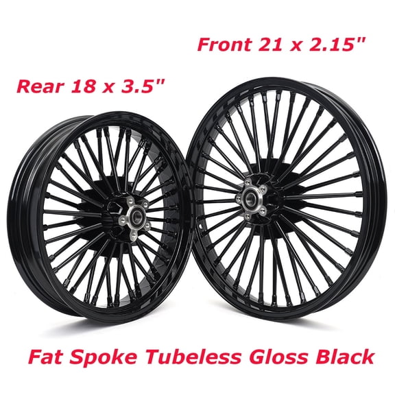 21x2.15 18x3.5 36 Fat Spoke Tubeless Wheel Rim Set for Harley Dyna Street Bob Low Rider Softail FXST