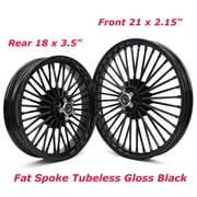 21x2.15 18x3.5 36 Fat Spoke Tubeless Wheel Rim Set for Harley Dyna Street Bob Low Rider Softail FXST