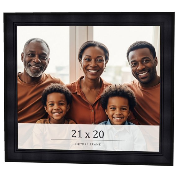 21x20 Frame Black Passaggi Solid Wood Picture Frame Width 1.5 Inches | Interior Depth 0.5 Inches |