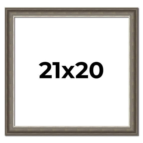 21x20 Frame Brown Solid Wood Picture Frame | 1.75 Inch Moulding Width | Austin Frame Complete with