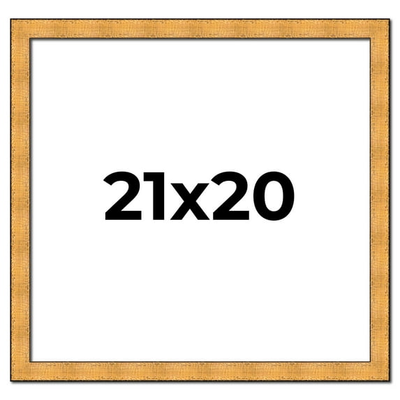 21x20 Frame Gold Rustic Solid Wood Picture Frame | 1.25 Inch Wide Moulding | Rustique Gold