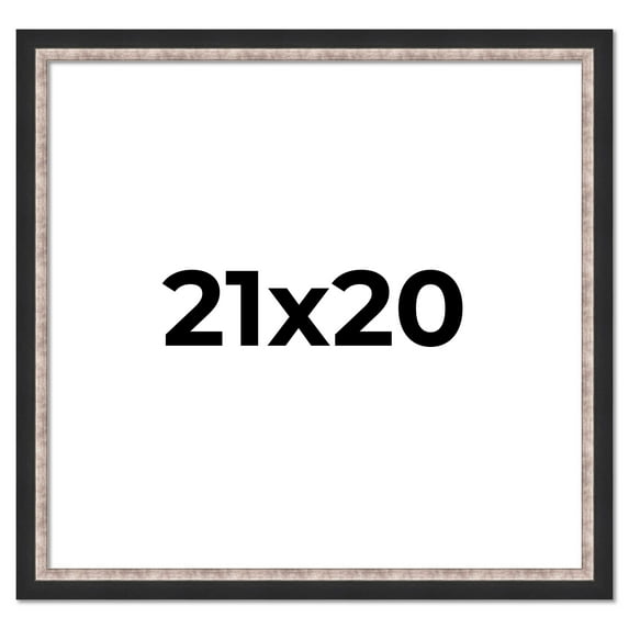 21x20 Frame Silver Real Wood Picture Frame Width 1.25 Inches | Interior Frame Depth 0.75 Inches |