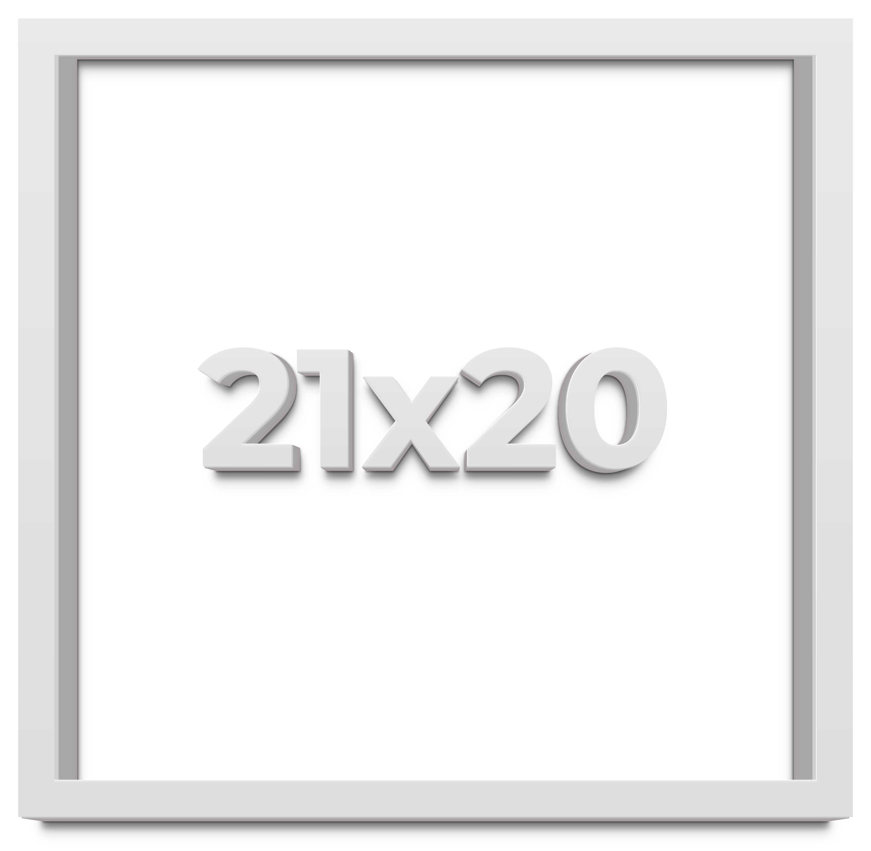21x20 Shadow Box High Gloss White Display Frame | 1.625 Inches Deep | 1 ...