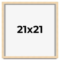 21x21 Frame Beige Real Wood Picture Frame Width 0.75 inches | Interior Frame Depth 0.5 inches |