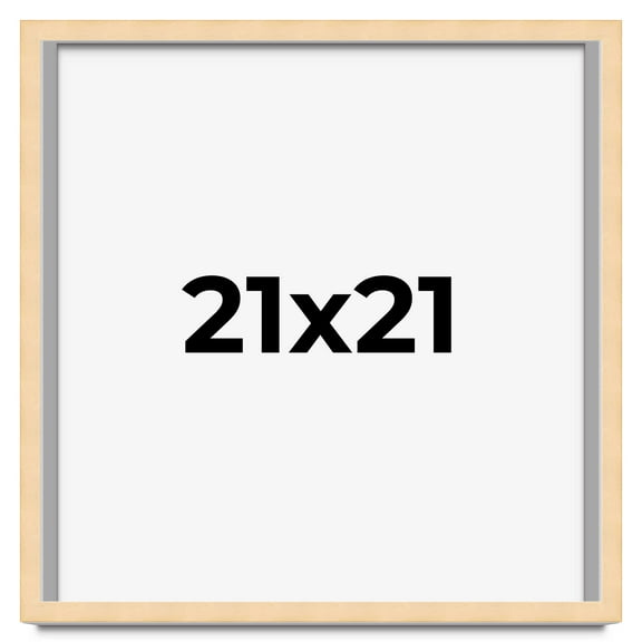 21x21 Frame Beige Real Wood Picture Frame Width 0.75 inches | Interior Frame Depth 0.5 inches |