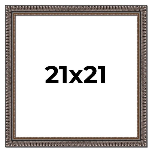 21x21 Frame Black Feather Payton Ornate Solid Wood Picture Frame Width 1.75 Inches | Interior Depth