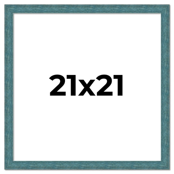 21x21 Frame Blue Rustic Barnwood Solid Wood Picture Frame Width 1.25 Inches | Interior Depth 0.5
