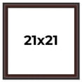 thumbnail image 1 of 21x21 Frame Brown Round Mahogany Solid Wood Picture Frame | 1.625 Inch Moulding Width | with UV, 1 of 8