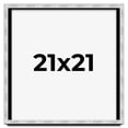 thumbnail image 1 of 21x21 Frame Brushed Silver Solid Wood Picture Frame | 0.75 Inch Moulding Width | Rabbet Depth 0.75, 1 of 5