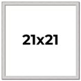 thumbnail image 1 of 21x21 Frame Silver Inner Slope Bevel Picture Frame | 1 Inch Moulding Width | 0.75 Inch Rabbet Depth, 1 of 8