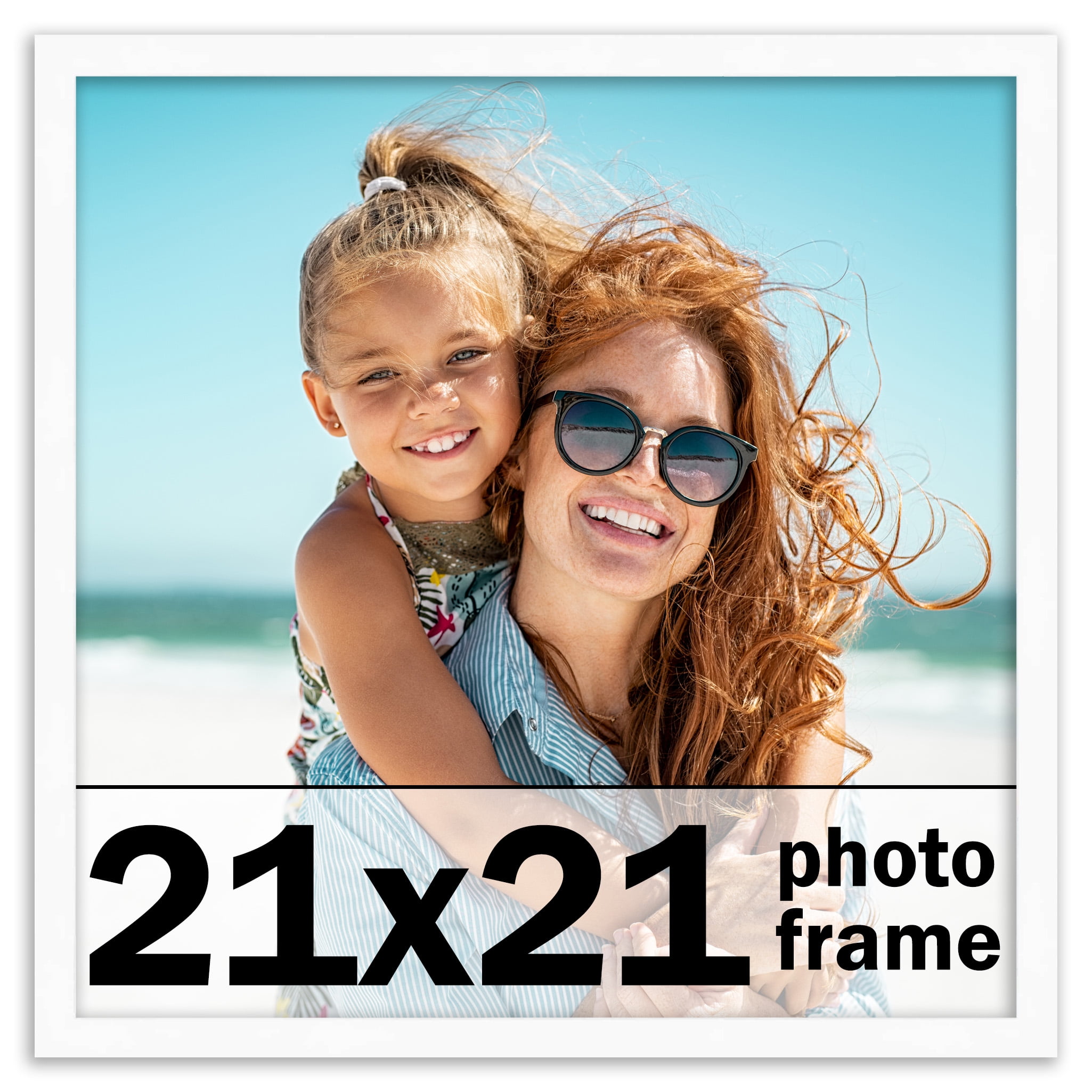 ArtToFrames 21x21 Inch Modern Picture Poster Frame, Made of Wood, Comes with 060 Plexi 2024 Glass , Flat Contemporary (A49-21x21)