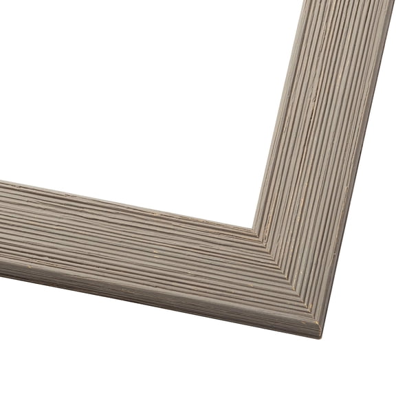 21x21 Grey Rustic Wide Barnwood Picture Frame - UV Acrylic, Foam Board Backing, Hanging Hardware