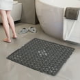 thumbnail image 1 of 21x21 Inch Non-Slip Silicone Shower Mat with Strong Suction Cups and Drain Holes, Square Machine Washable Bathroom Tub Mat, 1 of 7