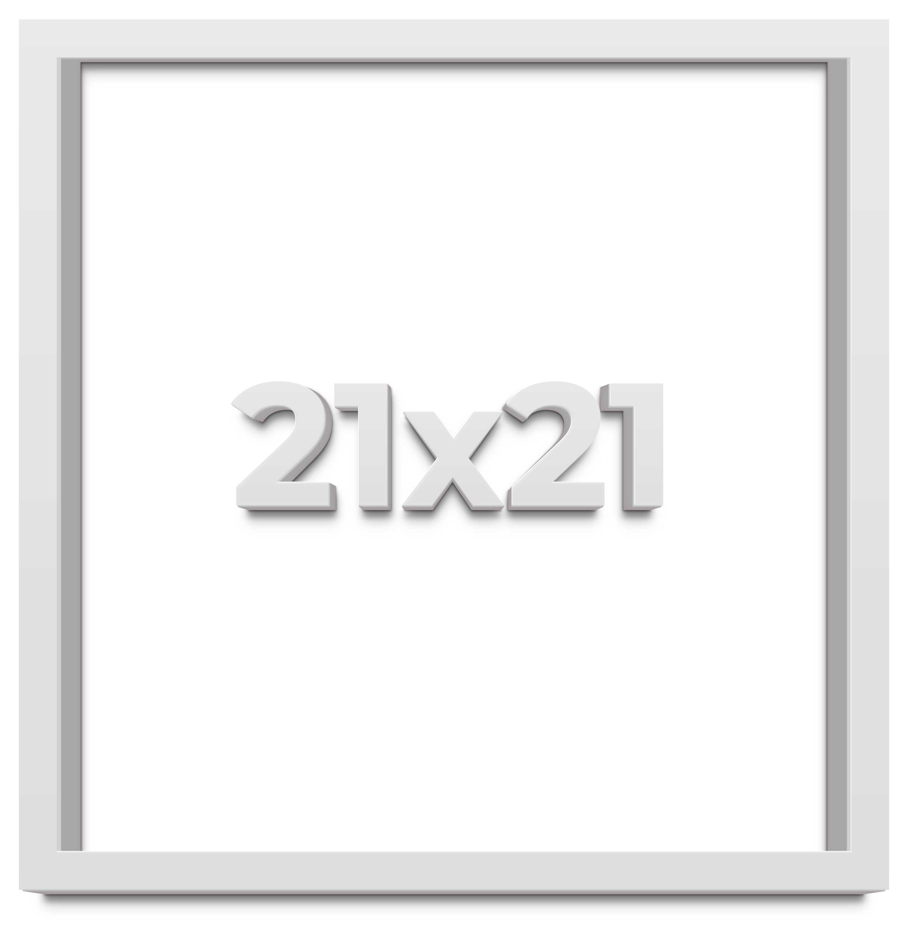 21x21 Shadow Box High Gloss White Display Frame | 1.625 Inches Deep | 1 ...