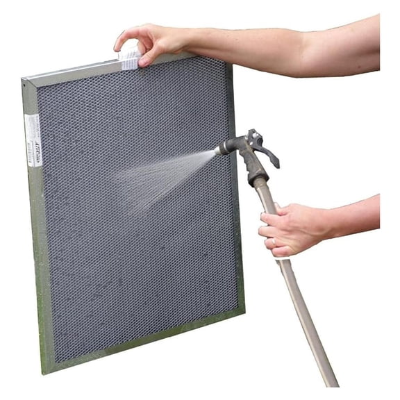 21x21x1 Electrostatic Washable Permanent A/C Furnace Air Filter - Reble - Silver Frame