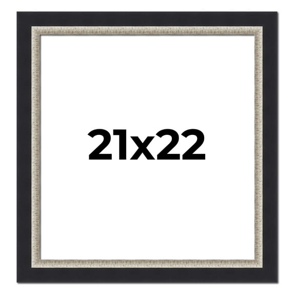 21x22 Frame Black Real Wood Picture Frame Width 2.25 Inches | Interior Frame Depth 0.5 Inches |