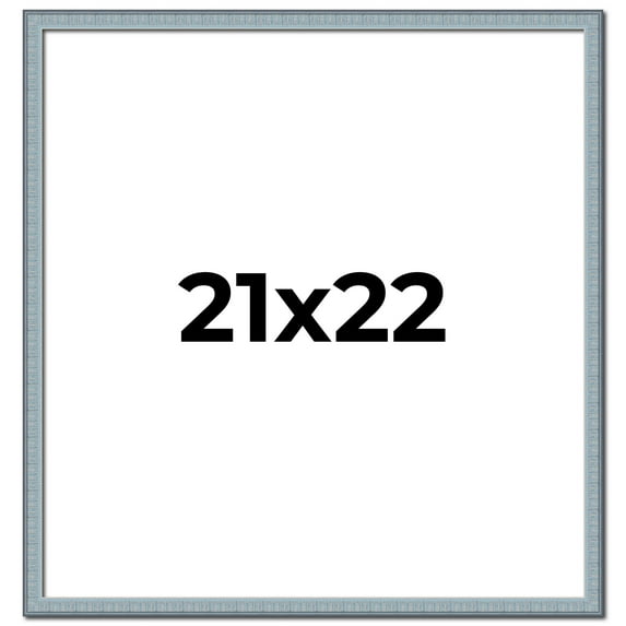 21x22 Frame Blue Scuffed Farm Board Solid Wood Picture Frame Width 0.75 Inches | Interior Depth 0.5