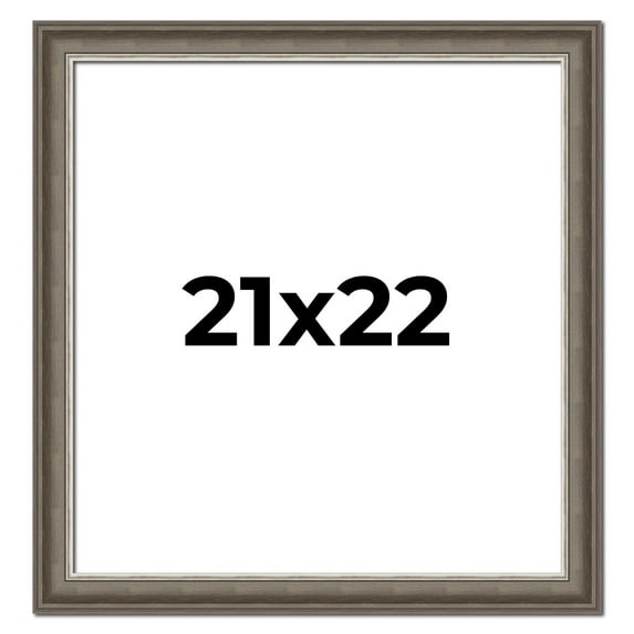 21x22 Frame Brown Solid Wood Picture Frame | 1.75 Inch Moulding Width | Austin Frame Complete with