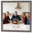 thumbnail image 1 of 21x22 Frame Silver Grey Distressed Solid Wood Picture Frame | 0.75 Inch Moulding Width | Interior, 1 of 8
