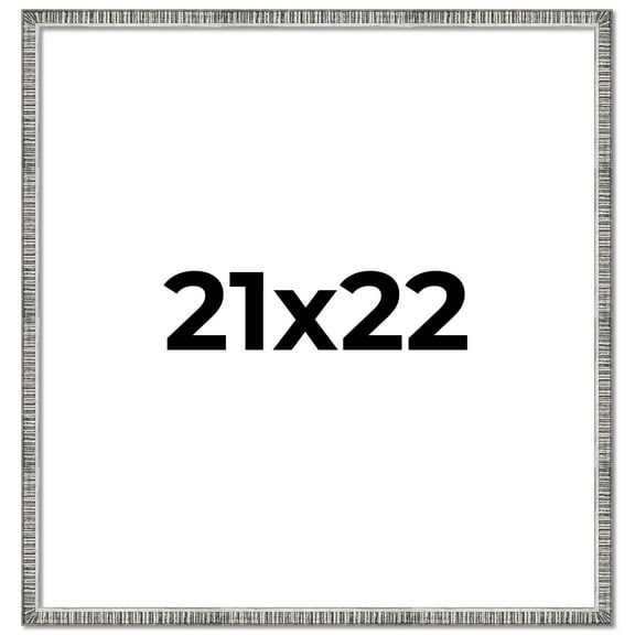 21x22 Frame Silver Grey Distressed Solid Wood Picture Frame | 0.75 Inch Moulding Width | Interior