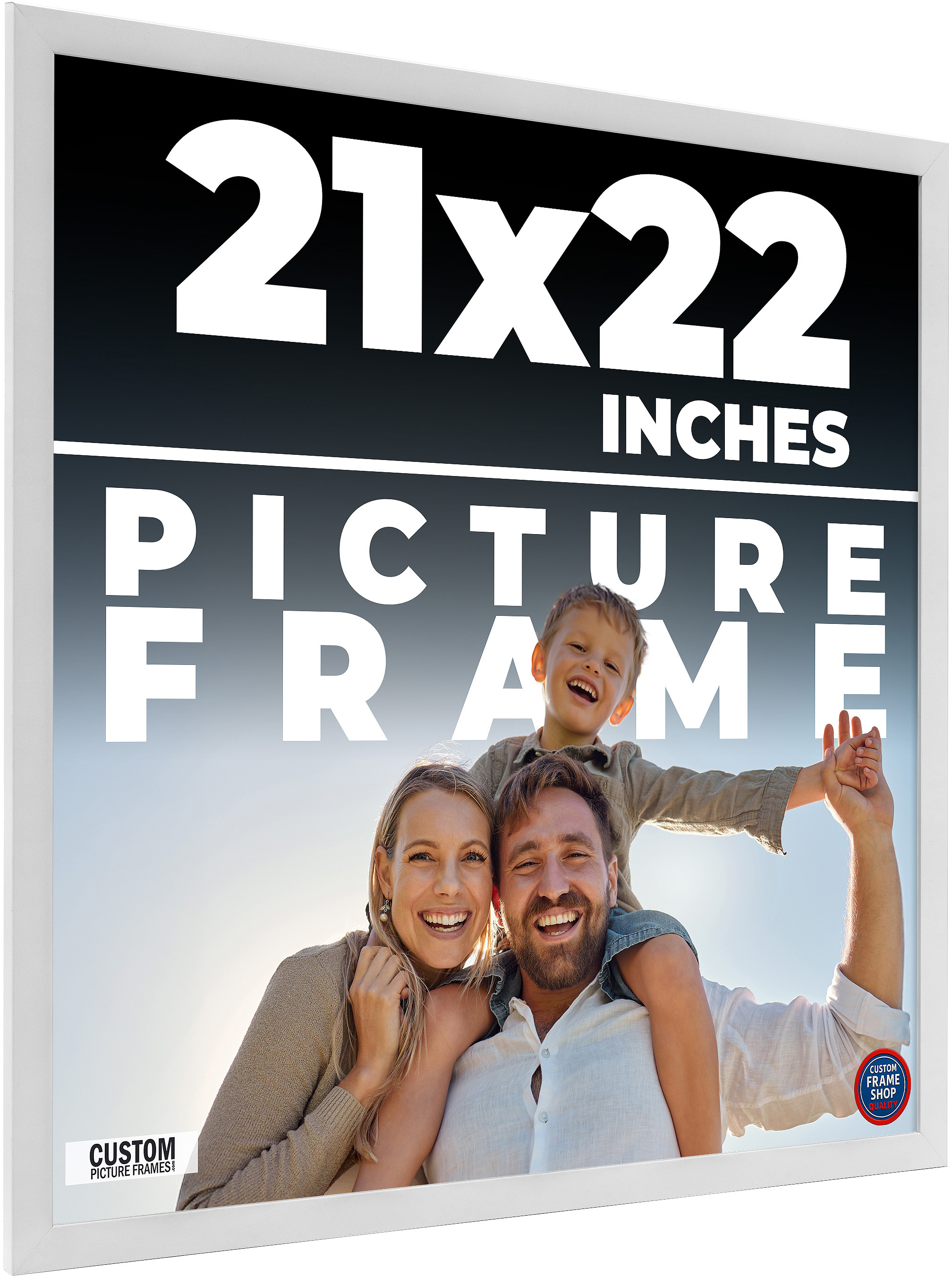 21x22 Frame White Real Wood Picture Frame Width 0.75 inches | Interior ...