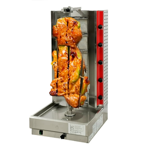 21x23x44 in. Commercial Vertical Rotating Rotisserie Broiler Shawarma Machine, 47500BTU,Gas Propane