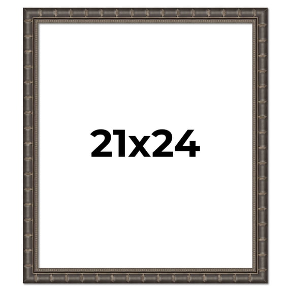 21x24 Frame Black Bamboo Solid Wood Picture Frame Width 1.5 Inches | Interior Frame Depth 0.5