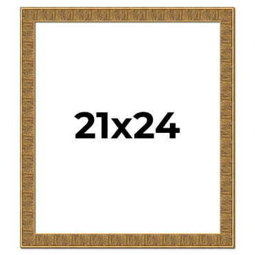 21x24 Frame Black and Gold Distressed Solid Wood Sonoma Picture Frame | 1.625 Inch Moulding Width |