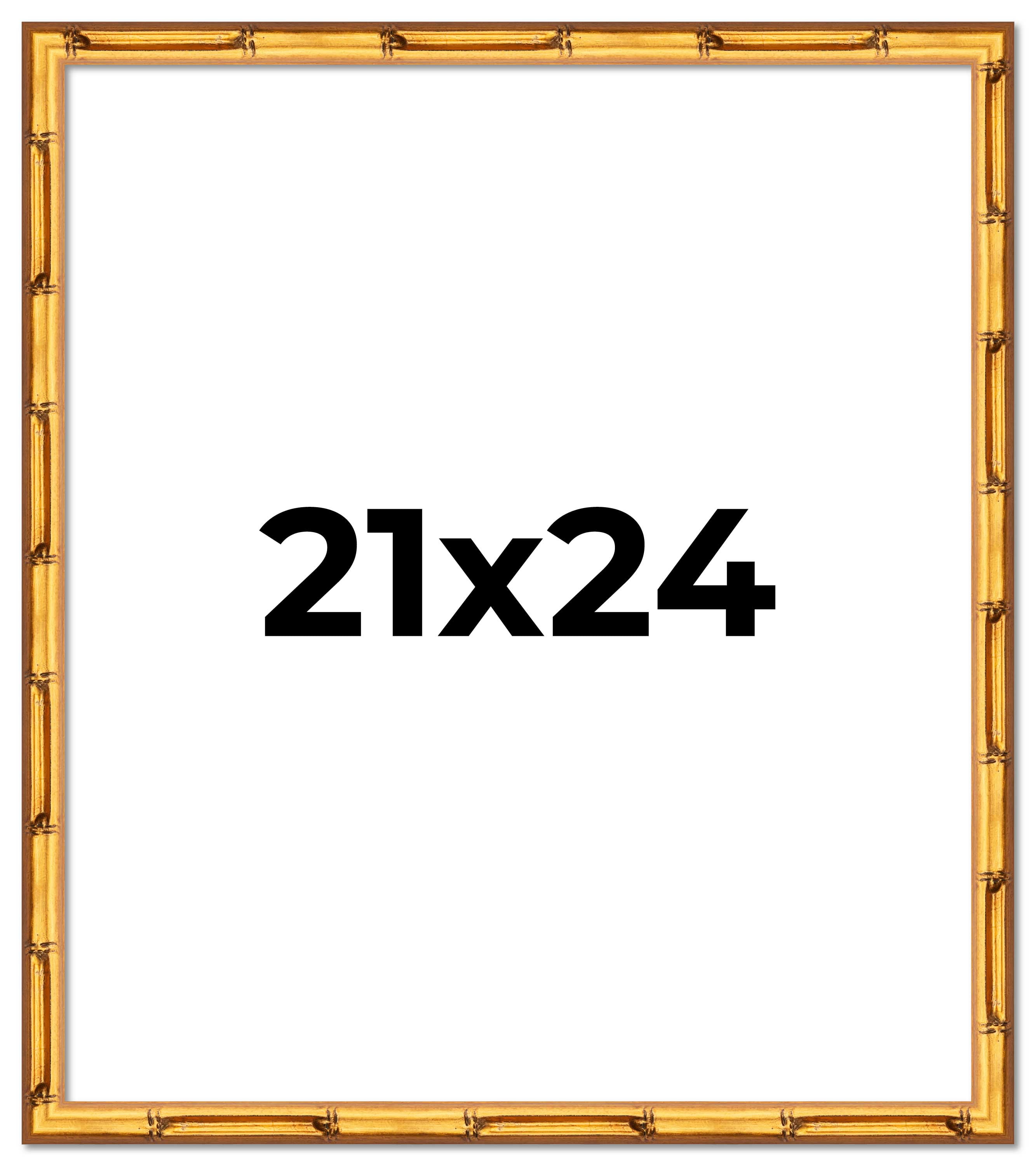 21x24 Frame Gold Bamboo Solid Wood Picture Frame | 1 Inch Moulding ...